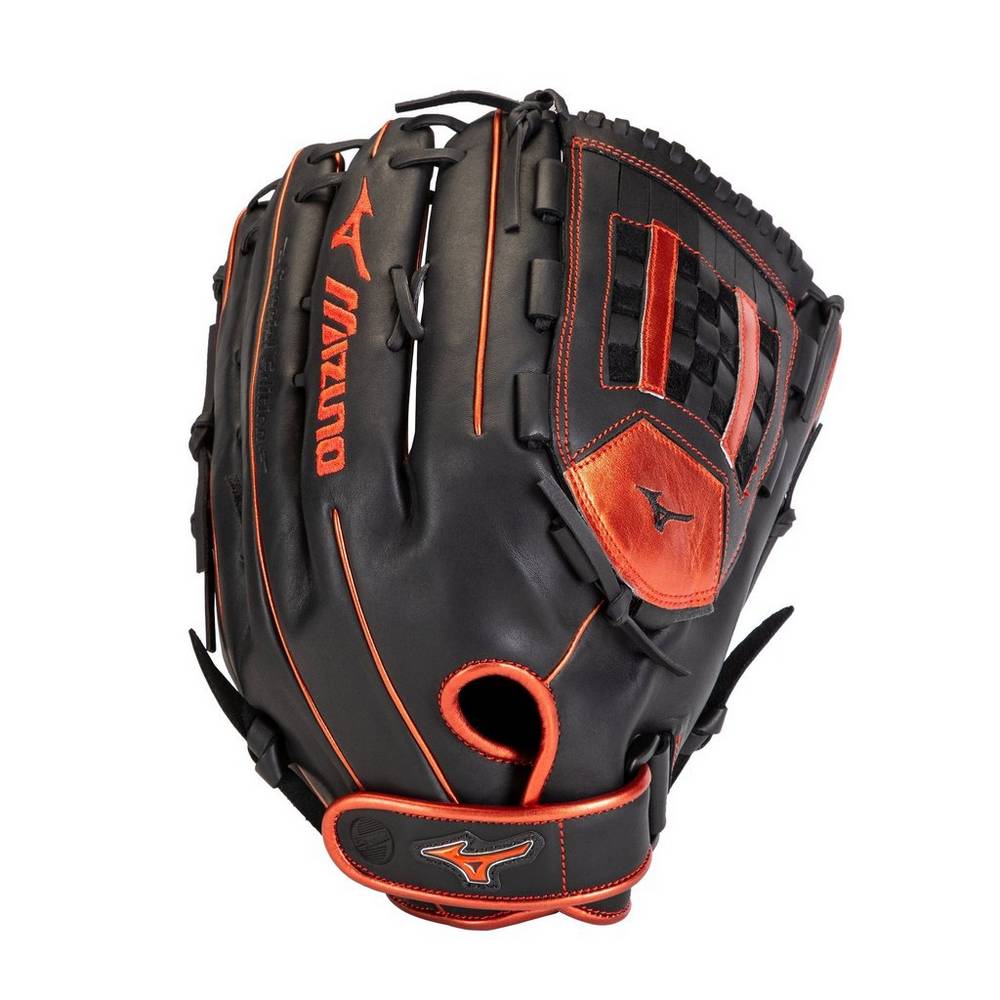 Mens Mizuno MVP Prime SE Slowpitch 14" Softball Gloves Black/Red Philippines (TMYQXN045)